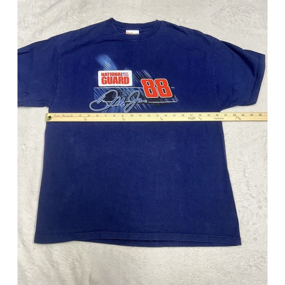 Vtg Y2K Dale Earnhardt Jr #88 National Guard NASCAR Navy Blue T-shirt Size Large - Picture 5 of 8